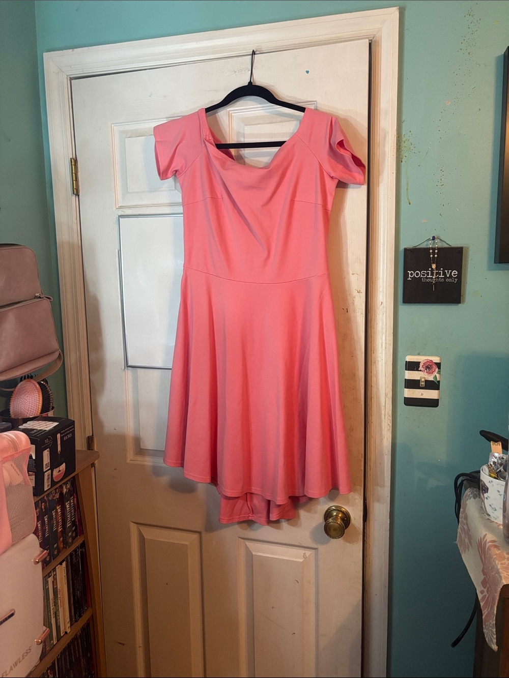 Pink Fit-and-Flare Dress Size Large